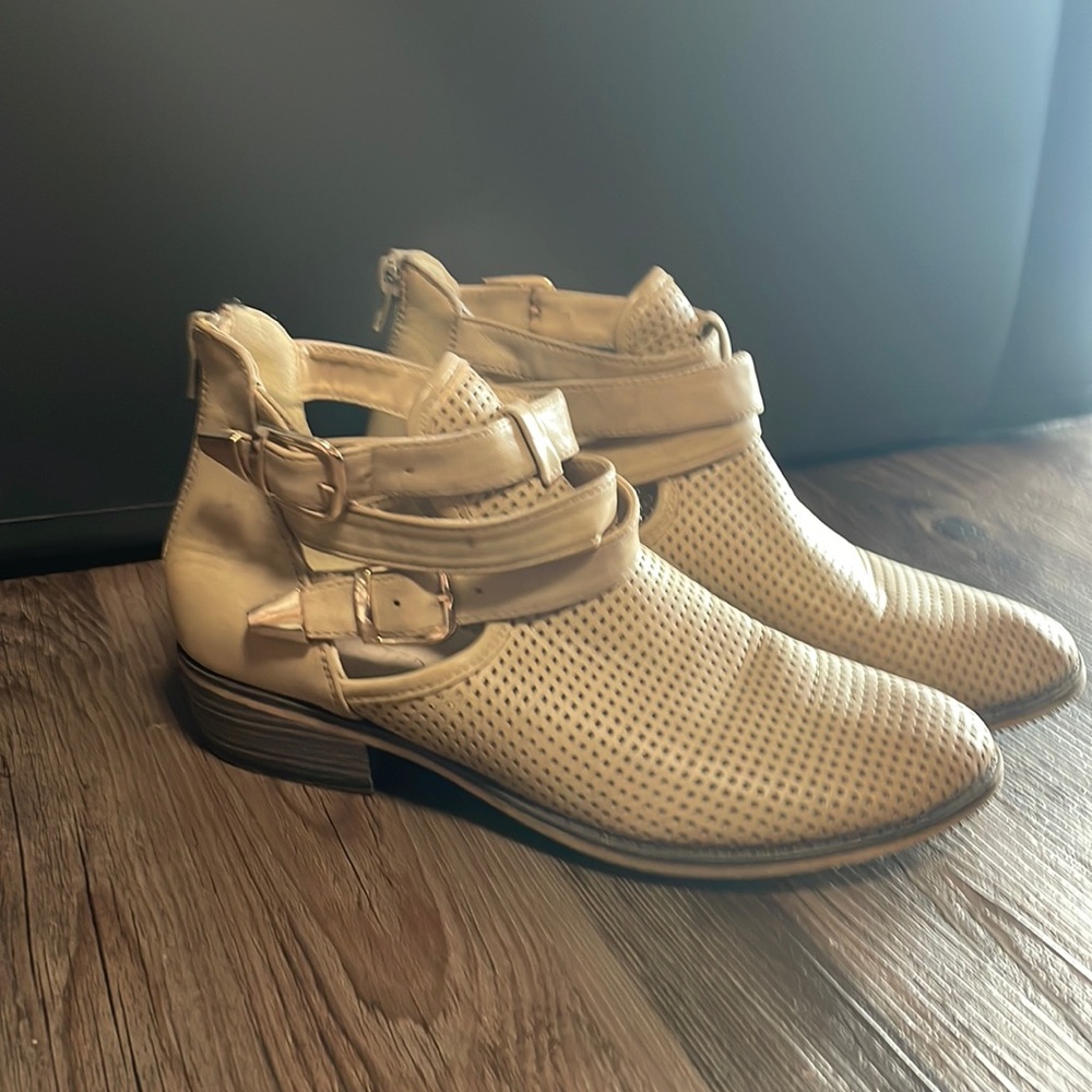 Perforated ankle booties